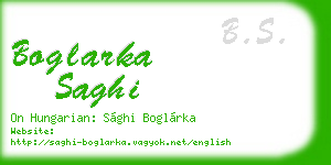 boglarka saghi business card